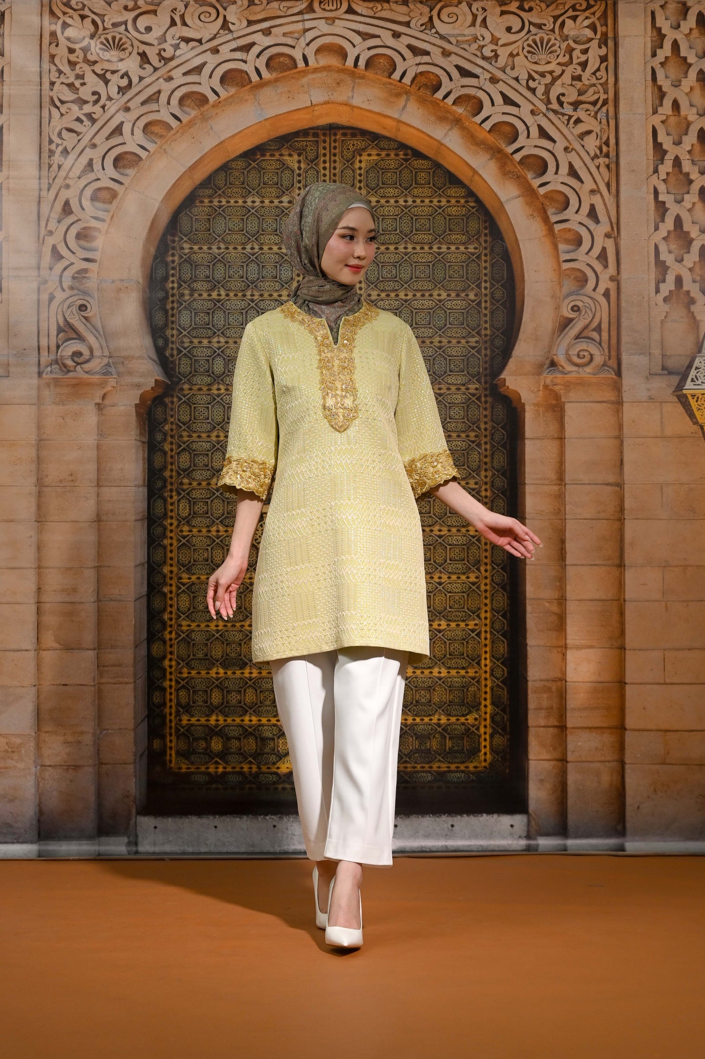 Amara Embroidery Tunic Azure Haze