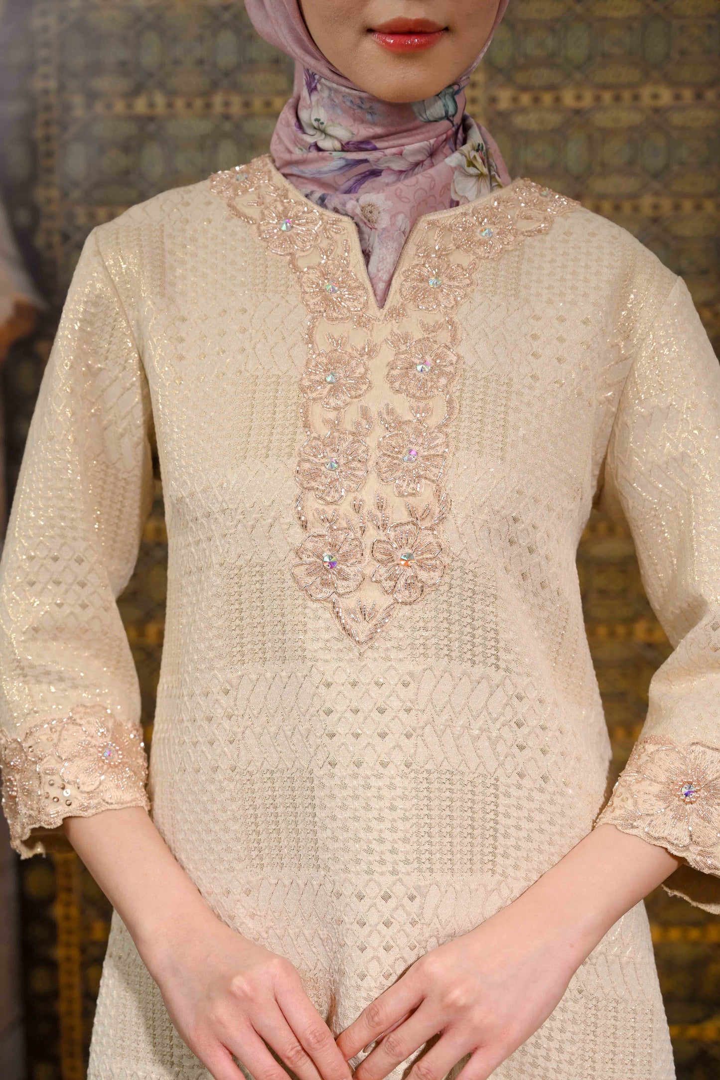 Amara Embroidery Tunic Ivory Pearl