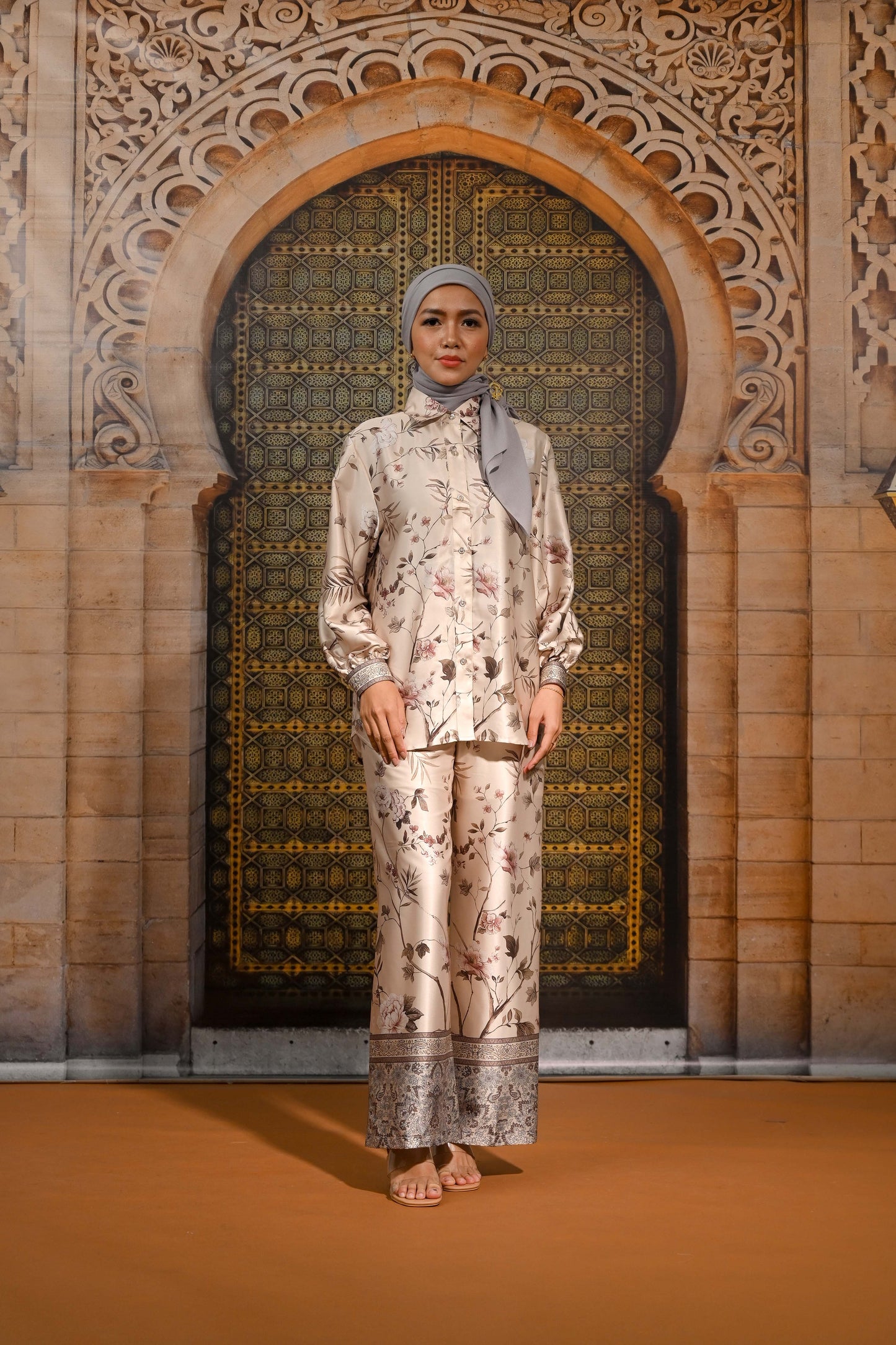 Amoura Silk Set Floral Modest Outfit Series