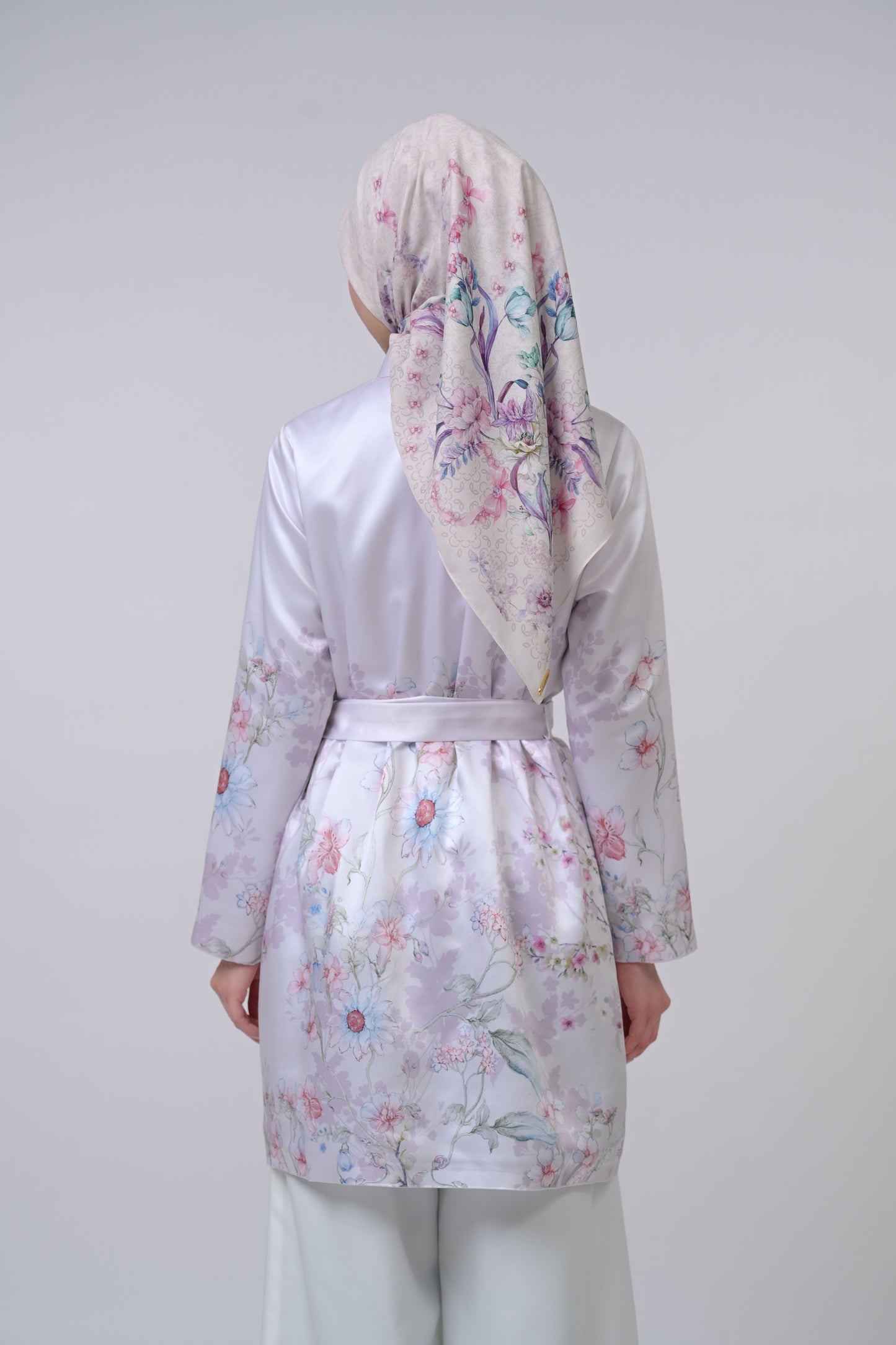 Bloom Tunic Series Modest Silk Floral Top