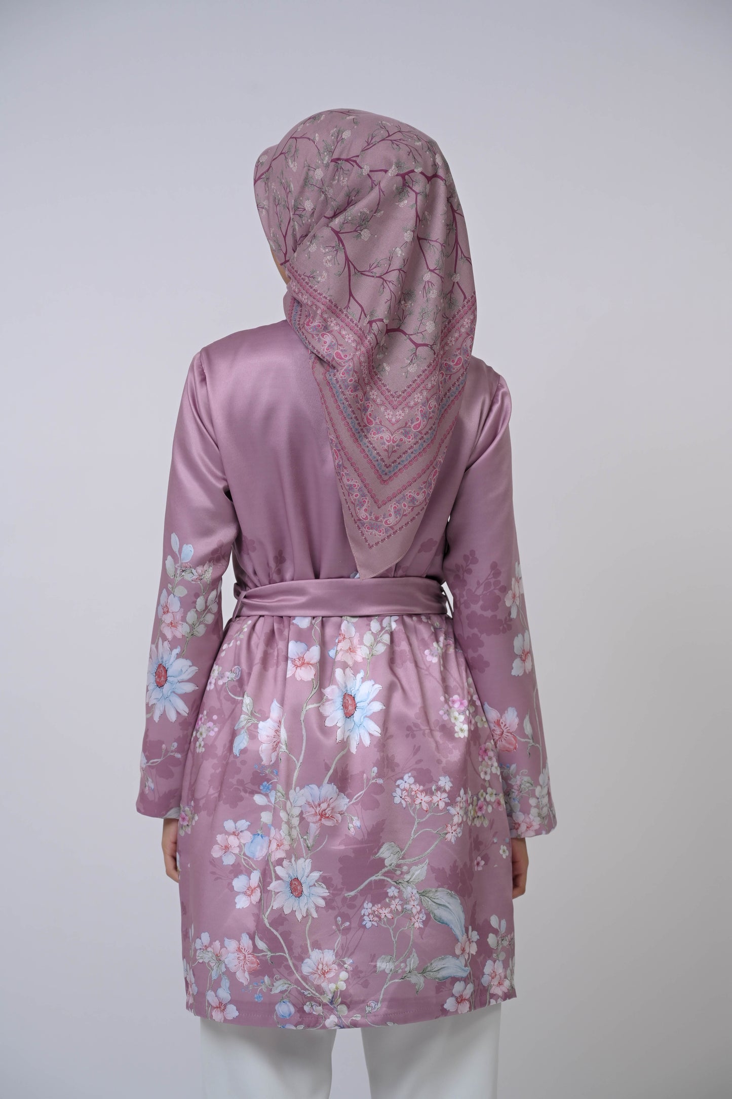 Bloom Tunic Series Modest Silk Floral Top