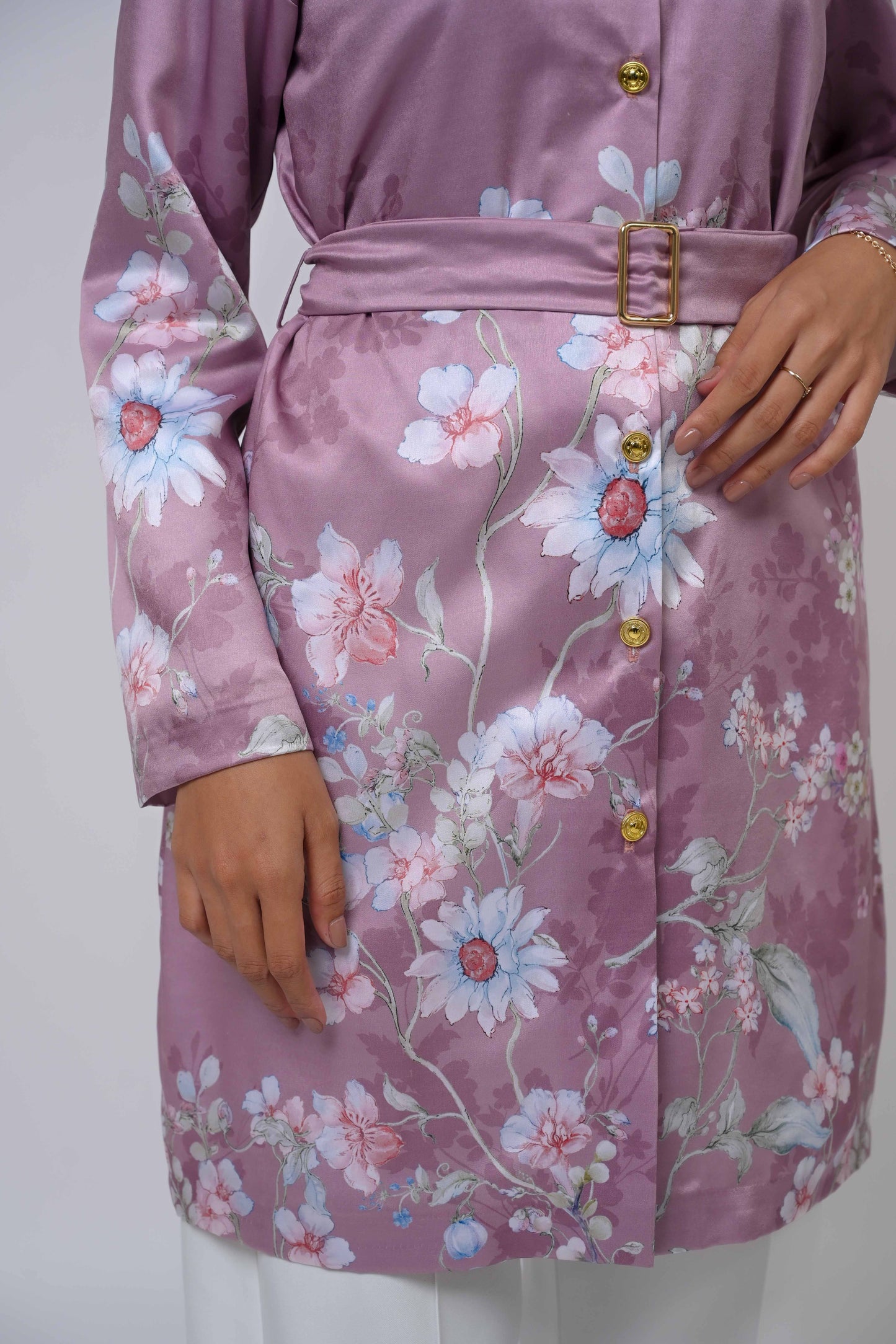 Bloom Tunic Series Modest Silk Floral Top