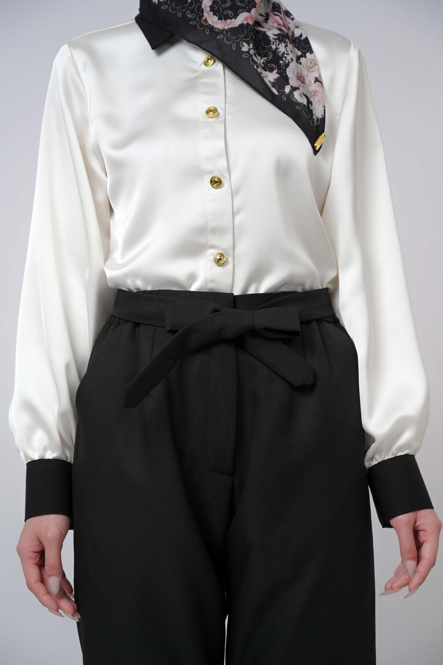 Noa Tapered Pants Tie Waist Plain Series