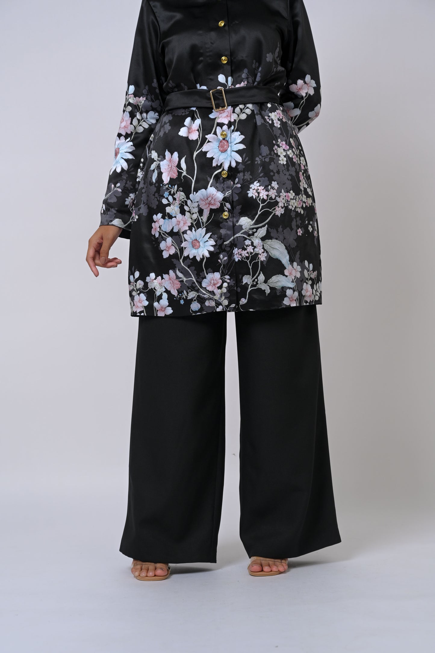Bloom Tunic Series Modest Silk Floral Top