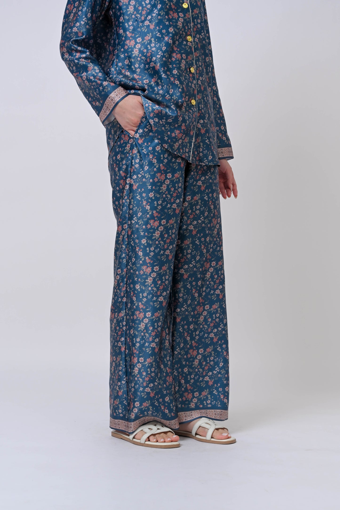 Lume Pajama Set Series Printed Modest Sleepwear