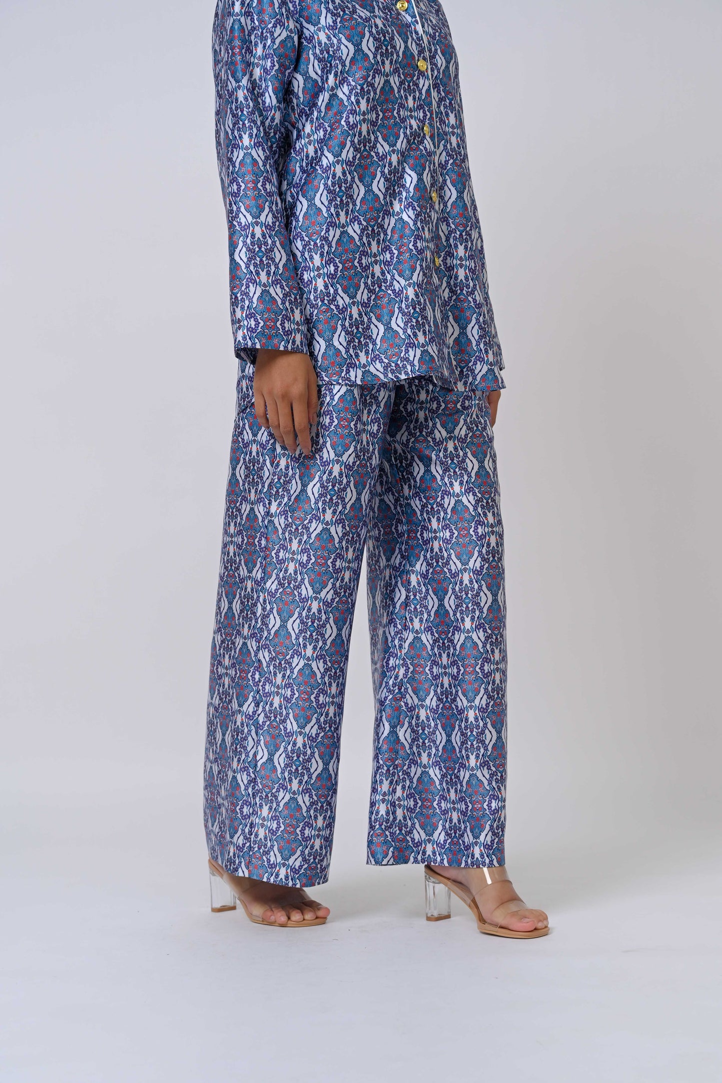 Lume Pajama Set Series Printed Modest Sleepwear