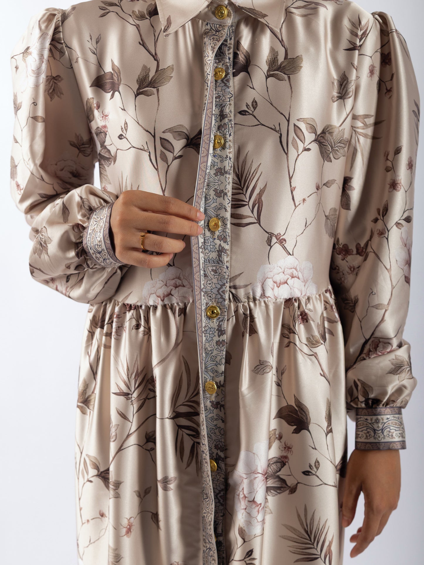 Luminara Silk Dress Print Floral