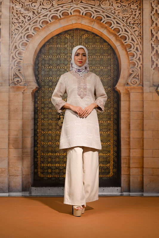 Amara Embroidery Tunic Rose Gold