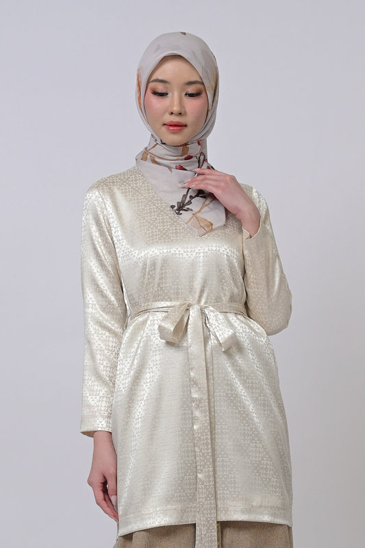 Aurora Silk Tunic Gold Mosaic Modest