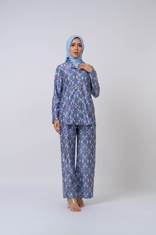 Lume Pajama Set Series Printed Modest Sleepwear