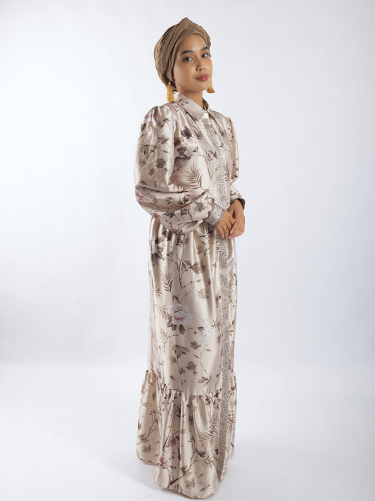 Luminara Silk Dress Print Floral